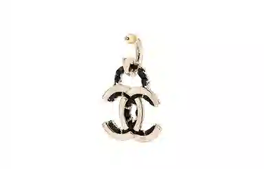 CHANEL Classic Double C Logo Earrings Gold