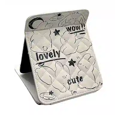 姝娈 可爱折叠镜子学生宿舍可折叠梳妆台化妆镜台式桌面可立办公室桌上便携 实用