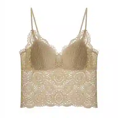 内在密码 美背背心一体式内衣女夏季薄款性感法式带胸垫免穿文胸罩蕾丝显瘦纯欲性感内搭外穿吊带