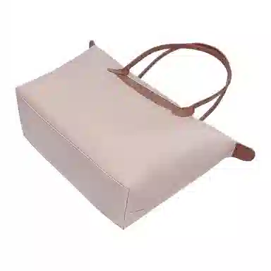 百思图 时尚潮流通勤 大容量托特包 织物 单肩包 女款 拼色