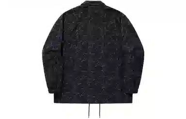 中国李宁 五角星满印宽松休闲夹克外套 男款 黑色