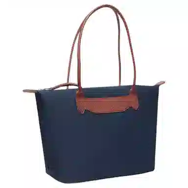 百思图 时尚潮流通勤 大容量托特包 织物 单肩包 女款 拼色