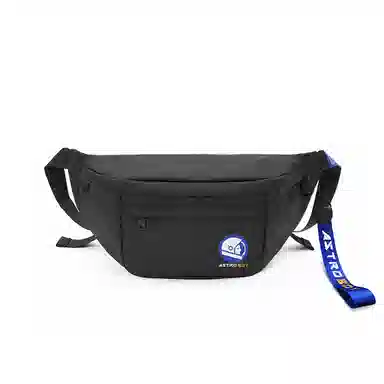 十一宫 休闲运动大容量 皮革 胸包 常规 男女同款情侣款 白色/黑色