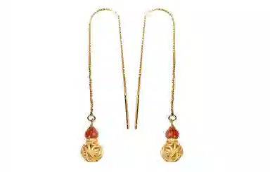 蒂尼诗 复古葫芦气质 玛瑙 耳环 女款