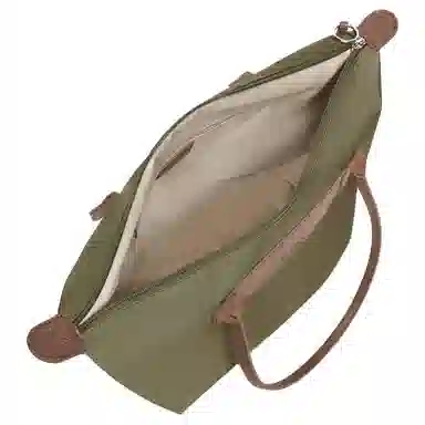 百思图 时尚潮流通勤 大容量托特包 织物 单肩包 女款 拼色