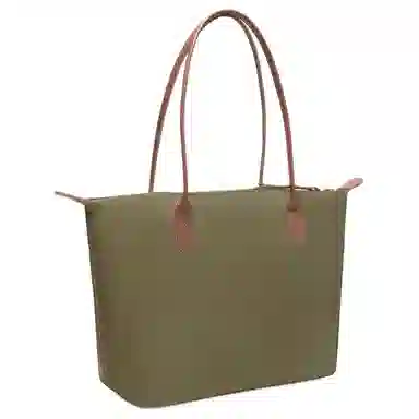 百思图 时尚潮流通勤 大容量托特包 织物 单肩包 女款 拼色