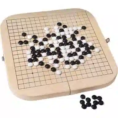 木丸子 围棋 五子棋 便携棋盘套装二合一 黑白棋 早教益智玩具