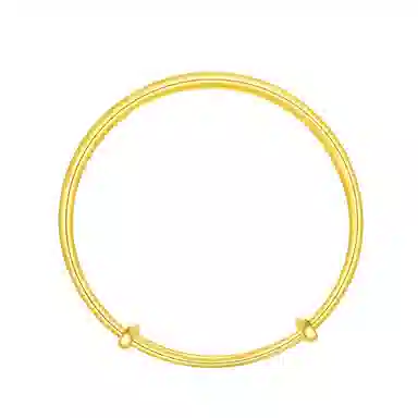 周大生 推拉儿童 周岁 满月 可调节 足金 按克计价 黄金手镯 男女同款情侣款