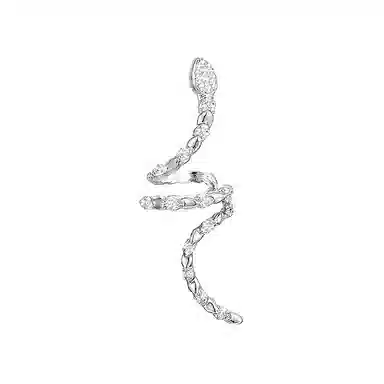 饰伴 个性锆石小蛇  法式独特缠绕蛇形耳饰无耳洞 耳夹 女款