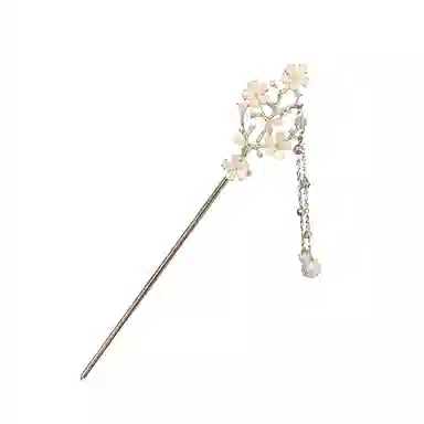 彤彤兔 花盘发古风 汉服 一字 简约日常金步摇 发簪 女款