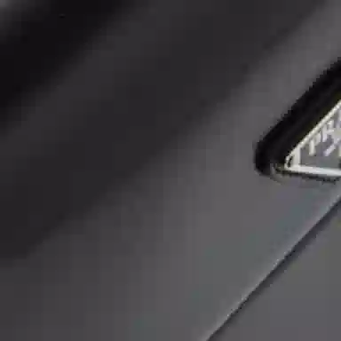 Prada Logo Leather Shoulder Bag Black