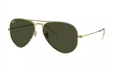 RayBan Aviator Gold Frame Green Lens