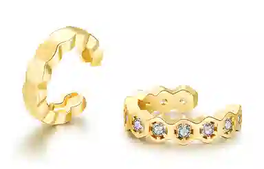 银千惠 空白格耳骨夹 法式复古小香风名媛风优雅轻奢镶锆一对文艺气质高级感通勤百搭无痛耳环耳饰 无耳洞 耳夹 女款 礼盒装