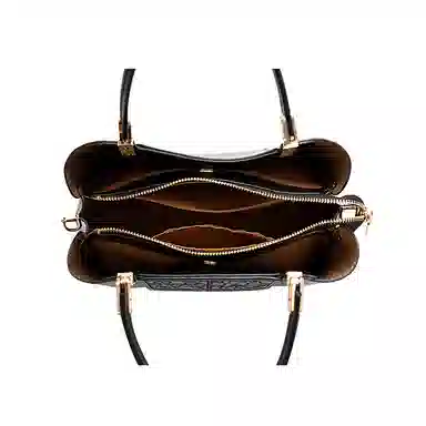 维尼奥 新中式刺绣高级感百搭大容量气质妈妈包通勤 合成革 手提包单肩斜挎 中号 女款 黑色/杏色/红色/蓝色