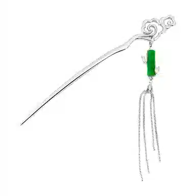 MAGICPOLE Bamboo Tassel Hairpin Silver