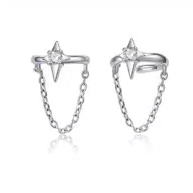 Love Garden Shining Star Series S925 Silver Ear Cuff