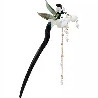 秦福炫 花朵流苏簪子 设计感盘发器旗袍发饰头饰 发簪 女款