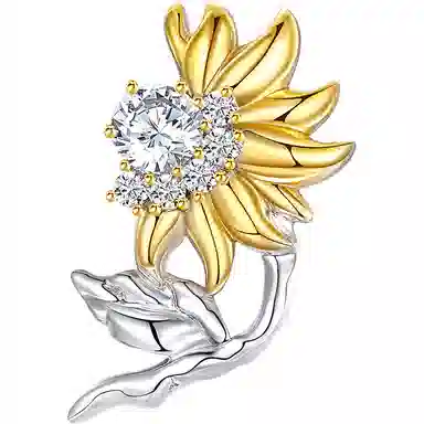 秦福炫 向日葵无耳洞小众独特耳骨夹耳挂气质个性耳饰 铜 耳夹 女款