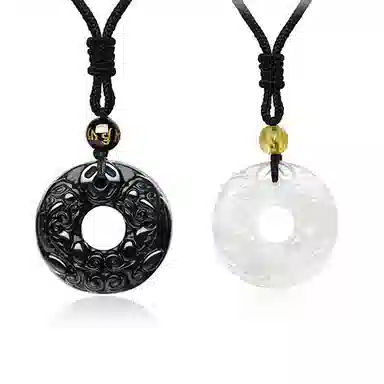 阿梵尼 貔貅平安扣新中式古风高级 玉髓 玉石吊坠 男女同款情侣款