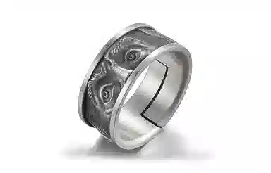 IDEAGEMER Silver Ring