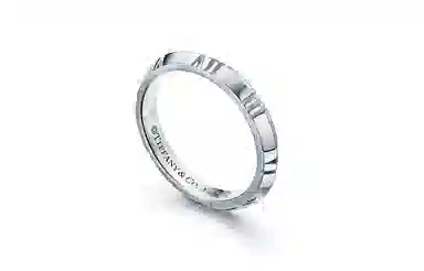Tiffany & Co. Atlas X Narrow Ring 18K White Gold 3mm