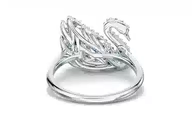 Swarovski Dancing Swan Ring White