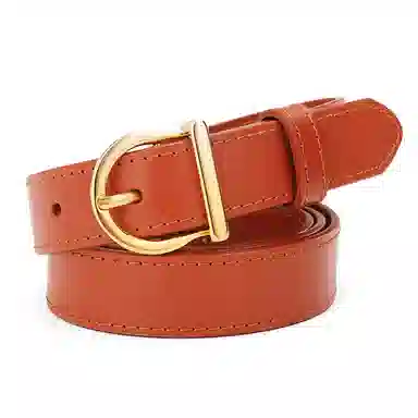 牛当家 马蹄针扣头层牛皮百搭 皮带 女款