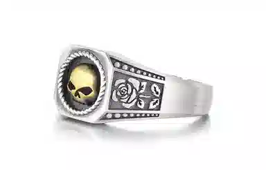 IDEAGEMER Skull Ring