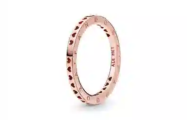 Pandora Signature Heart Ring Rose Gold