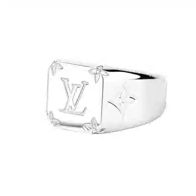 Louis Vuitton Logo Ring Silver