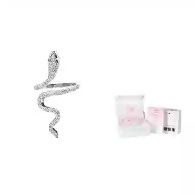 指尖瑰宝 设计感冷淡风 蛇形轻奢微镶满钻 生肖蛇满钻 戒指 女款