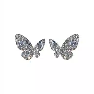 彤彤兔 轻奢蝴蝶高级优雅 合金 耳环 女款