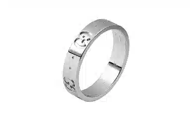 GUCCI Icon 18K White Gold Ring