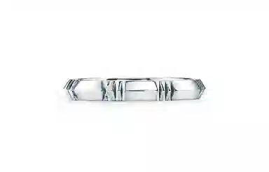 Tiffany & Co. Atlas X Narrow Ring 18K White Gold 3mm