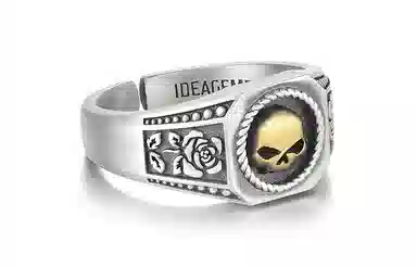 IDEAGEMER Skull Ring