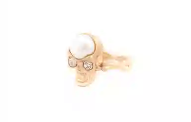 EVAE+MOB Pearl Skull Ring