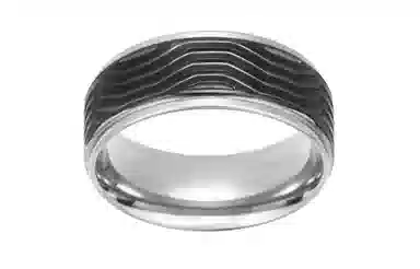 cooraree Basic Tech Black Stripe Ring