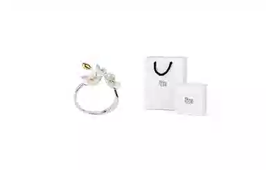 饰伴 轻奢小众设计感繁花似锦 小清新 勿忘我花朵 设计 戒指 女款