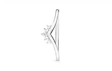 Pandora Crown Wishbone 925 Silver Ring
