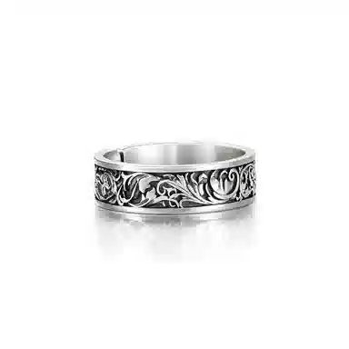 IDEAGEMER Tang Grass Ring 925 Silver