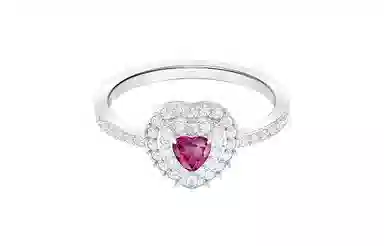 Swarovski One Ring Red Ocean Heart