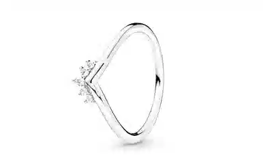 Pandora Crown Wishbone 925 Silver Ring
