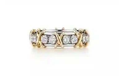 TIFFANY & CO. Sixteen Stone Ring Blue Gold