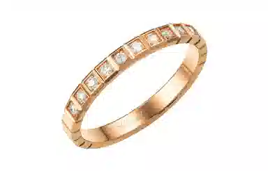 Chopard Ice Cube Ring Rose Gold Half Diamond