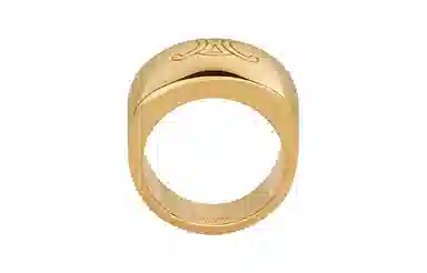 CELINE Triomphe Bold Ring Gold Brass
