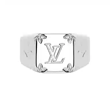 Louis Vuitton Logo Ring Silver
