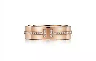 Tiffany & Co. T Series Diamond 18K Rose Gold Ring