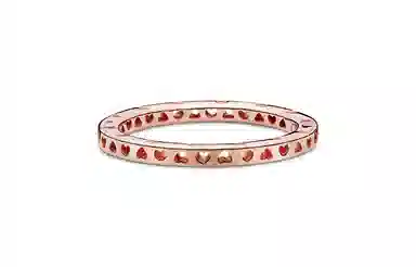 Pandora Signature Heart Ring Rose Gold
