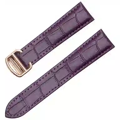 万晨 手表表带适用于卡地亚伦敦坦克系列手表带牛皮替换表带真皮腕带精钢表扣 柔软耐用 棕色 黑色多尺寸 可选 男女同款通用