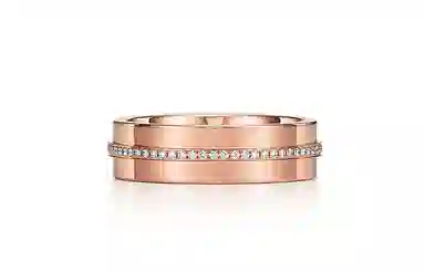 Tiffany & Co. T Series Diamond 18K Rose Gold Ring